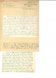 notatka na podstawie sztychu Dahlberga z 1655 r. dotyczący silnie ufortyfikowanego zamku oraz ogrodu pochodzącego z drugiej poł. XVI w.; dwie karty, skan 1