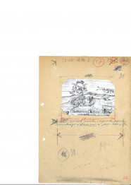 fotografia czarno-biała reprodukcji ryciny przedstawiającej zamek i ogród prymasowski w tej miejscowości z pocz. XVIII w.                  , skan 1