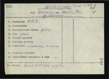 wypis z Kwestionariusz Ministerstwa Kultury i Sztuki z 1957 r.; brak obwoluty, skan 1