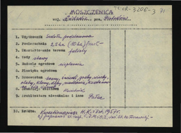 wypis z Kwestionariusz Ministerstwa Kultury i Sztuki z 1957 r. , skan 1