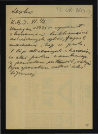 wypis z KBJ VI ½ dotyczący zniszczeń w parku spowodowanych huraganem w roku 1935 , skan 1