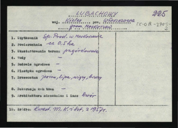 wypis z Kwestionariusz Ministerstwa Kultury i Sztuki z 1957 r. , skan 1