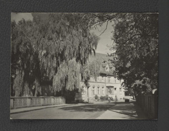 fotografia czarno-biała przedstawiająca tzw. Aleje Wolności                                    , skan 1