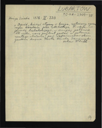 wypis z  „Księga Świata”, red. Jenike L., t. II (1856), s. 330 dotyczący ogrodu założonego w drugiej poł. XVI w. przez Mikołaja Firleja , skan 1