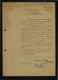 prośba ze strony zarządu miejskiego w Lubartowie do G. Ciołka z 24 października 1947 r. o przesłanie planu dosadzania drzew , skan 1