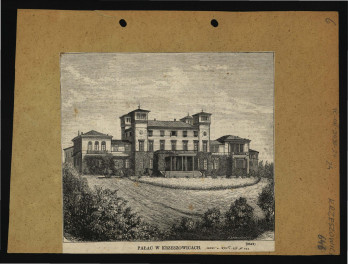 wycinek z „Kłosy” nr 433, t. XVII (1878) zawierający reprodukcję ryciny miejscowego  pałacu , skan 1
