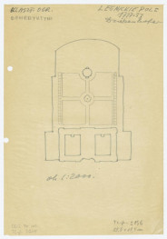 plan sytuacyjny klasztoru wraz z ogrodem klasztornym /według arch. Dziekenhofer/, skala 1:2000, skan 1
