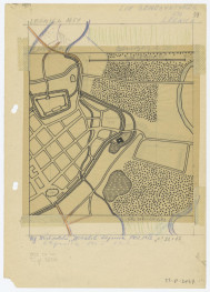 plan sytuacyjny klasztoru i okolic /według Dziewulski Jęczalik Legnica Pracownie Konserwacji Zabytków 1953 rok/, skan 1