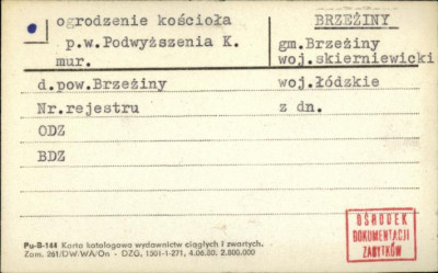 ogrodzenie kościoła pw. Podwyższenia K., skan 1