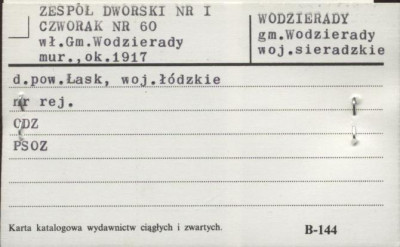 zespół dworski nr I, czworak, skan 1