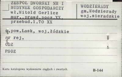 zespół dworski nr I, budynek gospodarczy, skan 1