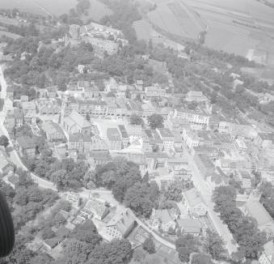 układ urbanistyczny . Widok ogólny układu urbanistycznego od strony południowej - wschodniej, skan 1