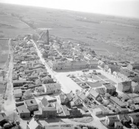układ urbanistyczny, widok ogólny miasta od strony północnej - wschodniej, skan 1