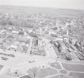 układ urbanistyczny. Widok ogólny układu od strony północnej -  zachodniej, skan 1