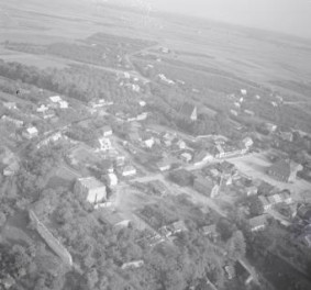 zespół urbanistyczny. Fragment północnej - zachodniej części miasta przy zamku królewskim, skan 1
