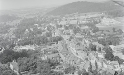 układ przestrzenny. Widok ogólny układu przestrzennego miasta od strony południowej - wschodniej, skan 1