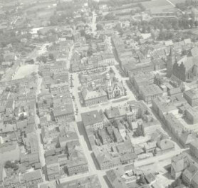 układ urbanistyczny. Widok ogólny układu urbanistycznego od strony  południowej - zachodniej, skan 1