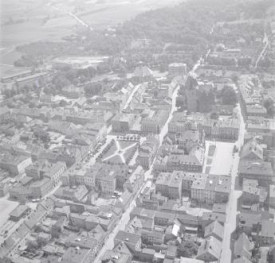układ urbanistyczny. Widok ogólny układu urbanistycznego od strony zachodniej, skan 1