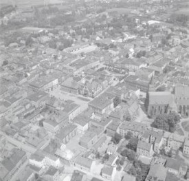układ urbanistyczny. Widok ogólny układu urbanistycznego od strony południowej, skan 1