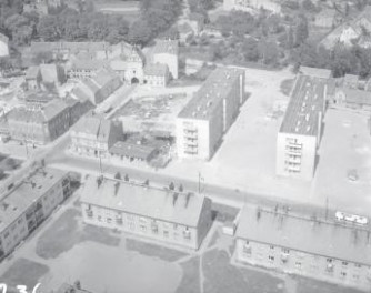 zespół urbanistyczny. Fragment miasta z Bramą Wysoką, skan 1