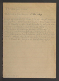 wypis z rękopisu Włodzimierza Czartoryskiego z 1956 r. dotyczący dziejów miejscowej posesji od przełomu XVI i XVII w. oraz jej właścicieli , skan 1