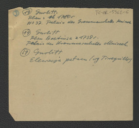 wzmianki o planach Gurhitta i Baetiusza z ok. 1750 i 1738 r. pałacu Jerzego Mniszcha , skan 1