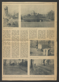 3 karty z czasopisma „Stolica” nr 48 (159) z 27 września 1949 r. zawierające artykuł autorstwa Wiesława Wernica pt. Ogród saski w nowych planach , skan 3