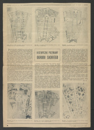 3 karty z czasopisma „Stolica” nr 48 (159) z 27 września 1949 r. zawierające artykuł autorstwa Wiesława Wernica pt. Ogród saski w nowych planach , skan 4