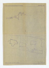 "1/ lokalizacja miejska kościoła 2/ plan sytuacyjny kościoła i zabudowań przykościelnych  według pomiaru J. Krauss, J. Juraszyński, J. Dumnicki 1930", skan 1