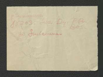 notatka z 4 grudnia (prawdopodobnie) 1946 r. o posiedzeniu zarządu miejskiego w dniu następnym w sprawie miejscowego ogrodu , skan 2
