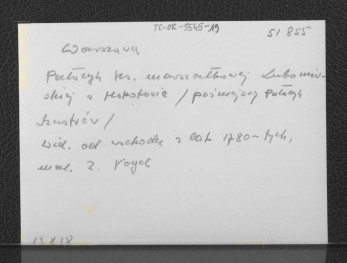 fotografia czarno-biała przedstawiająca pałacyk Elżbiety Lubomirskiej w Mokotowie, późniejszy pałac Szustrów; widok od wschodu z lat 80. XVIII w., skan 2