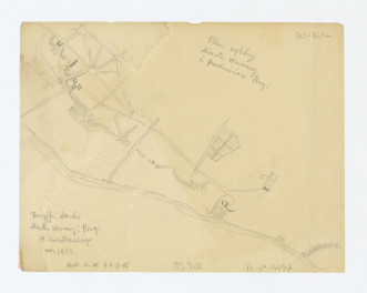 plan ogólny Miasta Warszawy i przedmieścia Pragi - szkic według W. Świątkowski, Taryffa domów Miasta Warszawy i Pragi. Warszawa 1852, skan 1