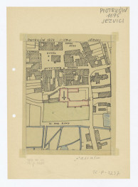 plan sytuacyjny klasztoru i terenów otaczających sytuacja z 1824 roku, skan 1