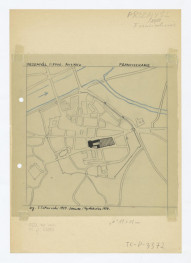 plan sytuacyjny klasztoru i terenów otaczających /według T. Tołwińskiego 1939 T. Jamroz i T. Żychiewicz 1954/ stan z początki XIX w., skan 1