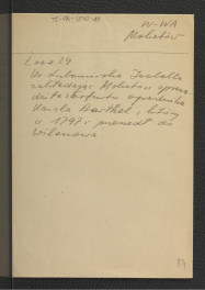 wypis z  Łoza S., Słownik architektów i budowniczych Polaków oraz cudzoziemców w Polsce pracujących, Warszawa 1931, s. 29 wzmiankujący zatrudnienie przez Izabellę Lubomirską ogrodnika Karola Barthela, który w 1797 r. przeszedł do Wilanowa, skan 1