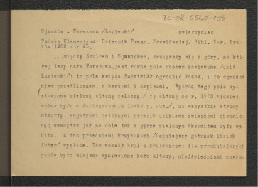 wypis z Tańska K., Dziennik Franciszki Krasińskiej, Kraków 1929, s. 95 , skan 1