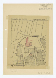 plan sytuacyjny klasztoru i terenów otaczających /według W. Kalinowskiego/, skan 1