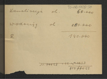 notatki dotyczące kosztorysu przedsięwzięcia związanego z renowacją ogrodu Pałacu Kazimierzowskiego; czternaście kart , skan 7