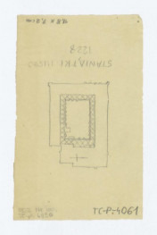 obrys planu sytuacyjnego klasztoru z 1228 roku, skan 1
