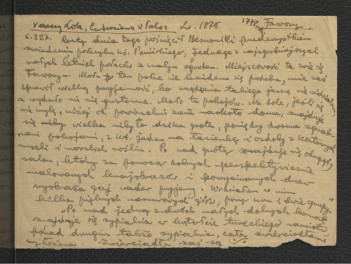 wypis z Cudzoziemcy w Polsce, Lwów 1876, s. 227 dotyczący miejscowego zespołu ogrodowego , skan 2
