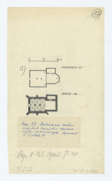 zestawienie rzutów kościołów w Poniszowicach i w Murce /napisy skreślone/; zestawienie rzutów wiejskich kościołów murowanych i drewnianych. Opracował Gerard Ciołek 57, skan 1