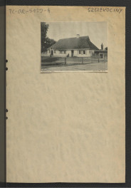 wycinek z „Tygodnika Ilustrowanego” z 1916 r. zawierający reprodukcje fotografi czarno-białej przedstawiającej miejscowy dwór , skan 1