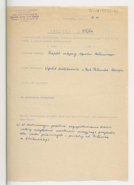 kopiał protokołu nr 65/64 z 7 marca 1964 r. z posiedzenia Technicznej Komisji Opiniotwórczej przy Warszawskiej Komendzie Straży Pożarnej do oceny i uzupełnienia projektu wstępnego ogrodu Królikarnia i parku Puławska Skarpa , skan 1