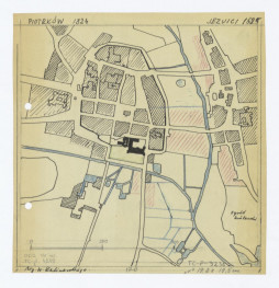 plan sytuacyjny klasztoru i terenów otaczających /według W. Kalinowskiego/ stan z 1824 roku, skan 1