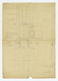 plan sytuacyjny parku i rezydencji - stan z roku 1942 - odrys do dalszego opracowania, skan 1