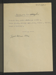 wypis ze Sprawozdania Konserwatorskiego z 1946 r. dotyczący uwarunkowań miejscowego parku, skan 1