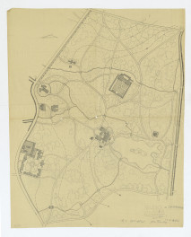 sytuacyjny plan z mapą orientacyjną w skali 1:100000 - powiększenie z mapy 1:25000, skan 1