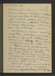 notatki ze spotkania z 21 grudnia 1959 r. Zakładu Architektury Polskiej PW na którym G. Ciołek przedstawił swój referat Plan Ujazdowa z 1606 r.; sześć kart , skan 4