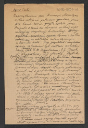 notatka dotyczący historii i charakteru miejscowego ogrodu , skan 1