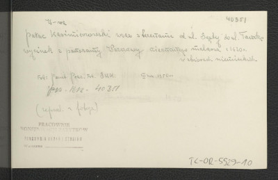 2 fotografie czarno-białe przedstawiające obraz olejny panoramy Warszawy z 1620 r. autorstwa Christiana Melicha z widokiem Pałacu Kazimierzowskiego, skan 4